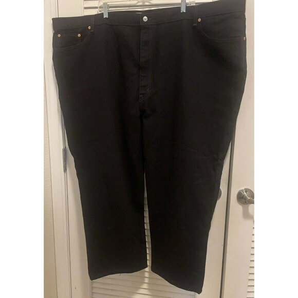 Levi's 560 Men’s Size 54”x26” Black Comfort Fit Relaxed Jeans Mid Rise Straight - Picture 1 of 4